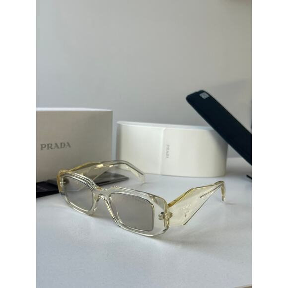 NEW Prada PR17WS Symbole Sunglasses in Champagne Mirror - Picture 4 of 9